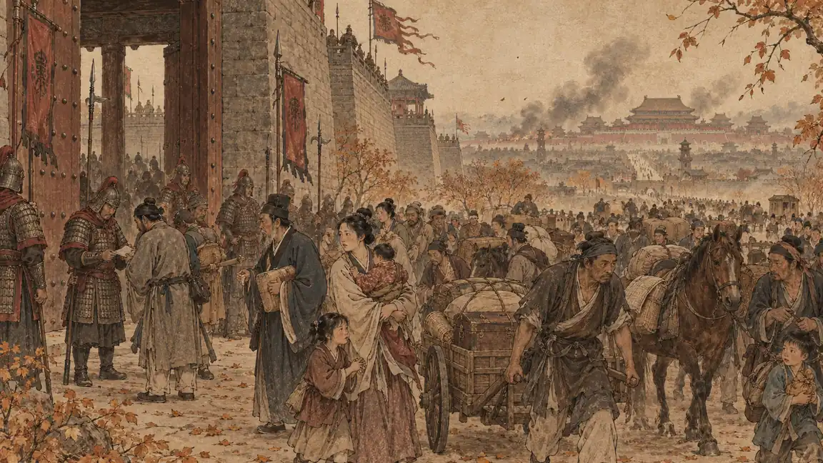 189年洛阳撤离窗口场景示意