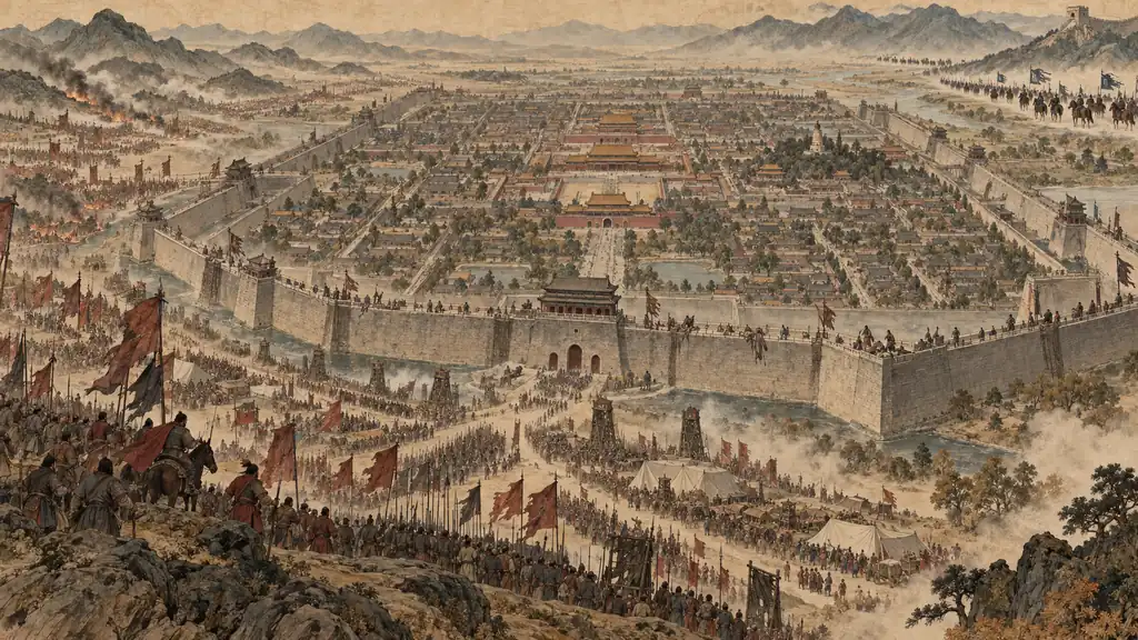 1644年北京易主倒计时示意