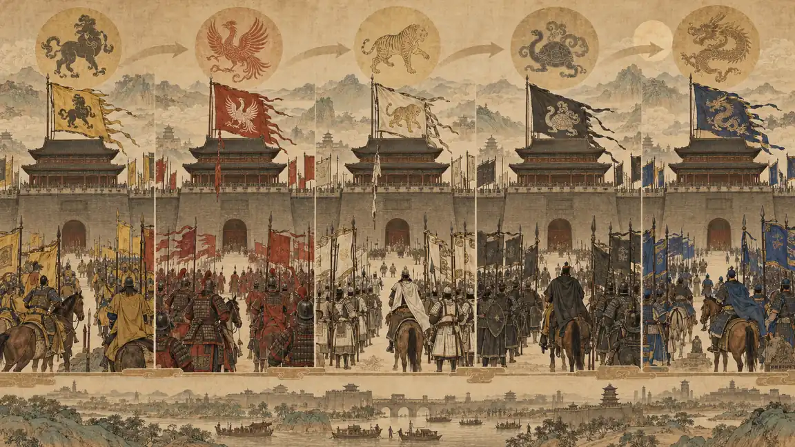 五代政权更替示意