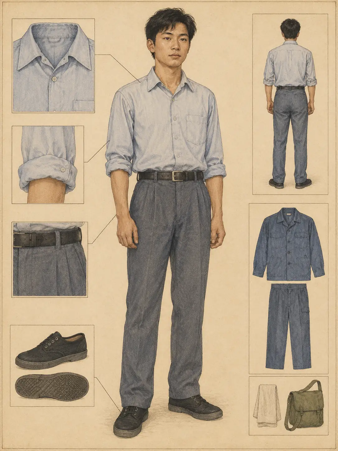 1992年深圳男子着装示意